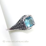 天然石　ブルートパーズ　 スターリングシルバー刻印