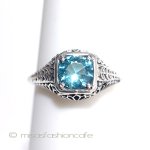 天然石　ブルートパーズ　 スターリングシルバー刻印