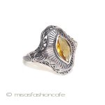 シトリン　リング　指輪 スターリングシルバー刻印