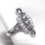 真珠　アメジスト　リング　 スターリングシルバー刻印