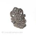 天然石　マーカサイト シルバー925刻印リング