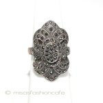 天然石　マーカサイト シルバー925刻印リング