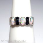 天然石オパール・オニキス スターリング　銀製リング