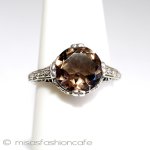 トパーズ　リング・指輪 スターリングシルバー小花