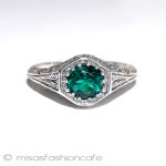 エメラルド　リング　 スターリングシルバー