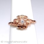 天然ダイヤモンド　リング 14Kローズゴールド　925