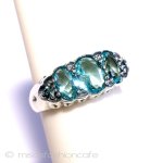 天然アクアマリン　リング　 スターリングシルバー刻印