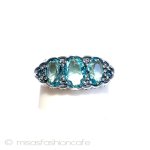 天然アクアマリン　リング　 スターリングシルバー刻印