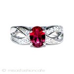 ルビー＆トパーズ・リング スターリング925刻印指輪