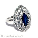 天然サファイア＆トパーズ スターリングシルバーリング