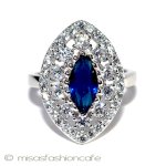 天然サファイア＆トパーズ スターリングシルバーリング