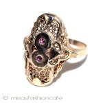 天然石　アメジスト 14Kローズゴールド　925