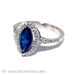 サファイア＆トパーズ スターリング刻印リング