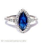 サファイア＆トパーズ スターリング刻印リング