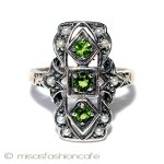 ペリドット真珠　リング シルバー925銀製リング