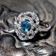 （画像用） アクアマリン＆トパーズ スターリング天然石リング
