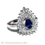 サファイア＆トパーズ スターリング刻印リング