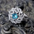 （画像用） アクアマリン＆トパーズ スターリング925リング