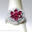 （画像用） ルビー＆ホワイトトパーズ スターリング刻印リング
