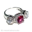 （画像用） ルビー＆ホワイトトパーズ スターリング刻印リング