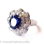 アンティークジュエリー サファイア 銀製リング