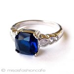 サファイア＆トパーズ指輪 スターリング925　リング