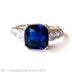 サファイア＆トパーズ指輪 スターリング925　リング