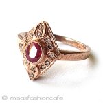 アンティークジュエリー指輪 天然ルビー＆ダイヤモンド