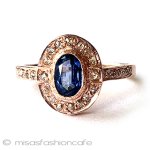 アンティークリング　指輪 サファイア＆ダイヤモンド