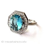 アクアマリン　銀製指輪 スターリング925リング