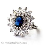 サファイアフラワー　指輪 スターリング925 リング