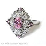 サファイア　フラワー スターリング925リング