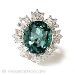 アクアマリンの花リング スターリング925指輪