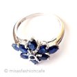 （画像用） 天然石サファイアのお花 アンティークリング指輪
