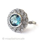 トパーズ・フローラル スターリング刻印リング