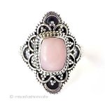 天然石オパールお花リング スターリングシルバー925