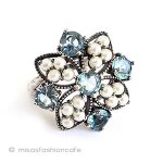 アクアマリン・パール指輪 スターリングシルバー925