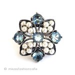 アクアマリン・パール指輪 スターリングシルバー925