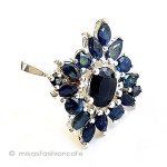 天然石ブルーサファイア スターリングシルバー指輪