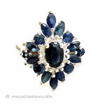 天然石ブルーサファイア スターリングシルバー指輪