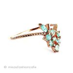 天然エメラルド葡萄の指輪 14Kローズゴールド　925