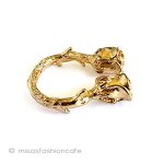 2輪ローズのお花リング ヴィンテージ美女と野獣