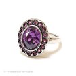 （画像用） アメジスト銀製925指輪 スターリング刻印リング