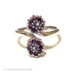 天然石リング 銀製925 スターリング刻印花指輪