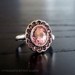 天然石Pinkサファイア スターリング925指輪