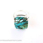 ターコイズ天然石リング スターリングシルバー指輪