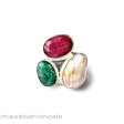 （画像用） 真珠・ルビー・エメラルド スターリングシルバー指輪