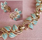 Coro コロ 刻印 　ターコイズリーフ セット