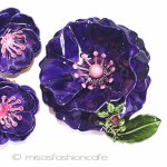 Original by Robert 花ブローチ＆イヤリングSet