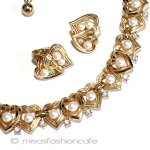 Trifari　 トリファリ パールオープンハート